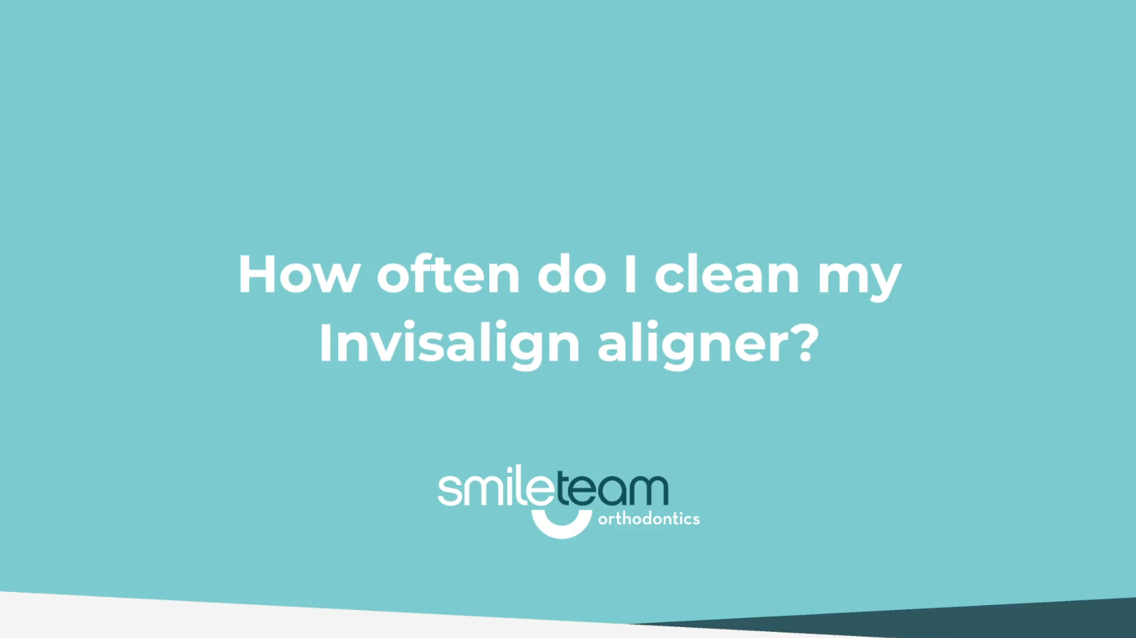 How often do I clean my Invislign aligner?